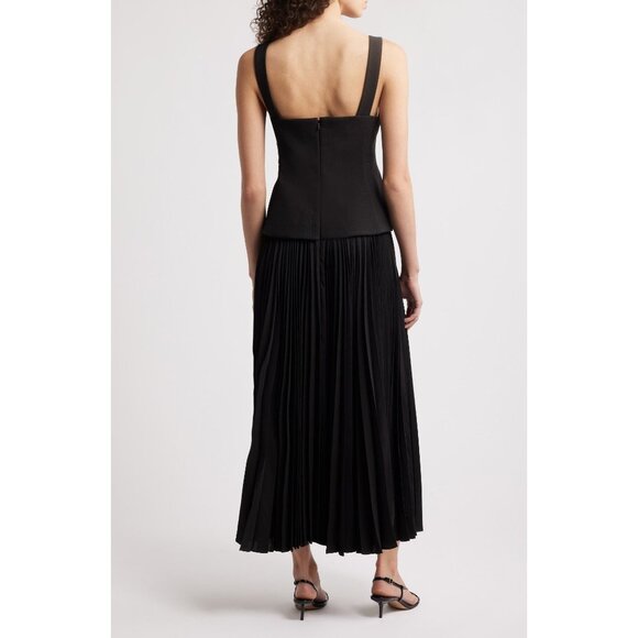 🆕 ACLER Hollinshill Pleated Sleeveless Maxi Dress Black 8 - Picture 2 of 11